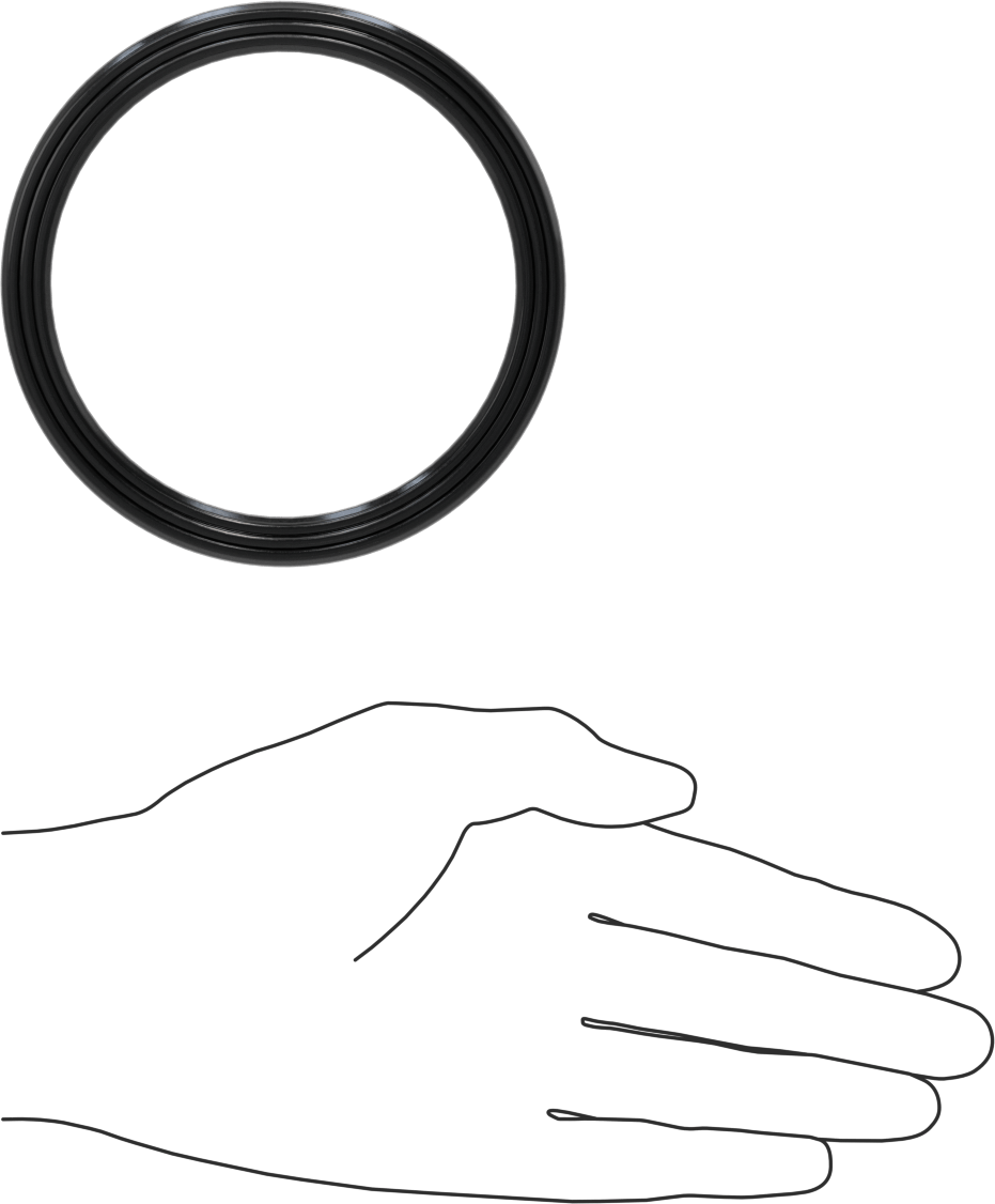 Yüksek Kararlılık O-Ring Yüklü U-Kup Contası, 0,550" Oluk Genişliği için, 3,375“ İç Çap x 4” Dış Çap x 0,500" Genişlik
