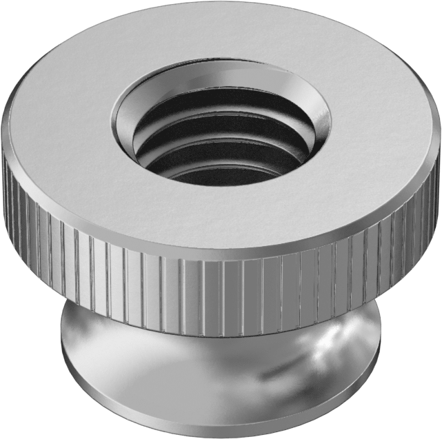18-8 Paslanmaz Çelik Flanşlı Tırtıllı Başlı Parmak Somunu, 1/2"-13 Diş Boyutu