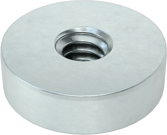 Çinko Kaplı Çelik Sac Metal için Presle Takılan Somun, 2-56 Diş Boyutu, 0,03" Minimum Panel Kalınlığı için