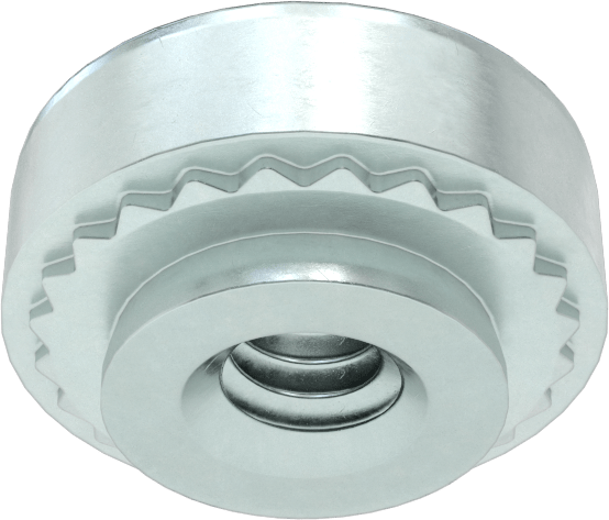 Çinko Kaplı Çelik Sac Metal için Presle Takılan Somun, 2-56 Diş Boyutu, 0,04" Minimum Panel Kalınlığı için