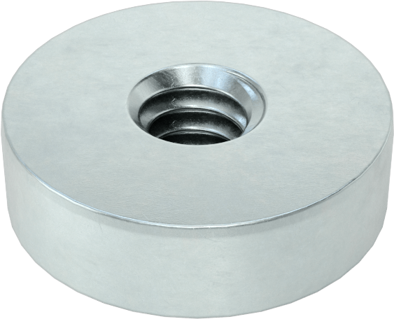 Çinko Kaplı Çelik Sac Metal için Presle Takılan Somun, 2-56 Diş Boyutu, 0,04" Minimum Panel Kalınlığı için