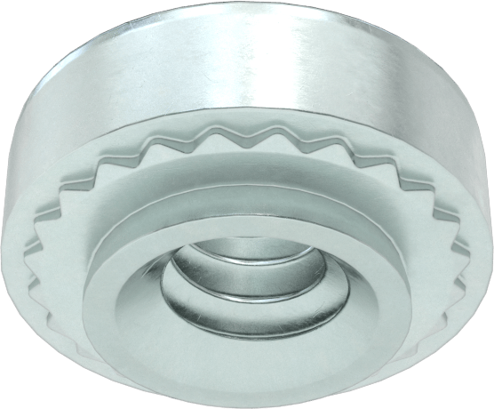 Çinko Kaplı Çelik Sac Metal için Presle Takılan Somun, 4-40 Diş Boyutu, 0,03" Minimum Panel Kalınlığı için