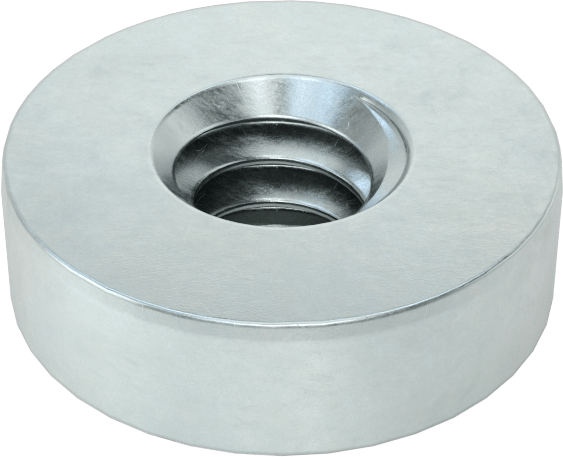Çinko Kaplı Çelik Sac Metal için Presle Takılan Somun, 4-40 Diş Boyutu, 0,03" Minimum Panel Kalınlığı için