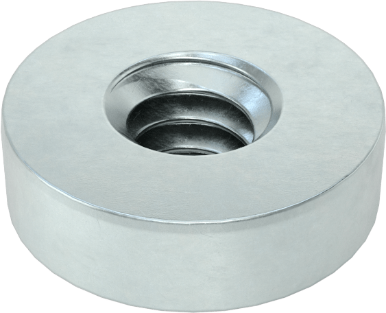 Çinko Kaplı Çelik Sac Metal için Presle Takılan Somun, 4-40 Diş Boyutu, 0,04" Minimum Panel Kalınlığı için