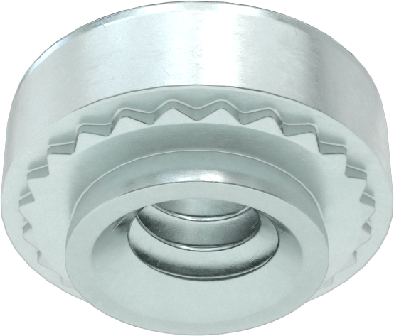 Çinko Kaplı Çelik Sac Metal için Presle Takılan Somun, 4-40 Diş Boyutu, 0,04" Minimum Panel Kalınlığı için
