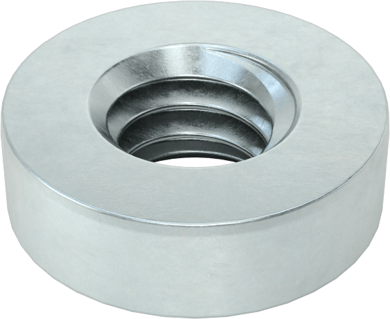 Çinko Kaplı Çelik Sac Metal için Presle Takılan Somun, 8-32 Diş Boyutu, 0,04" Minimum Panel Kalınlığı için
