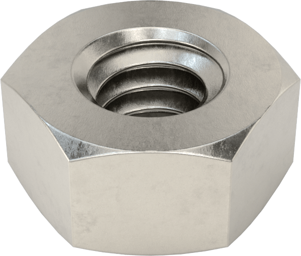 18-8 Paslanmaz Çelik Sol Dişli Altıgen Somun, 1/4"-20 Diş Boyutu