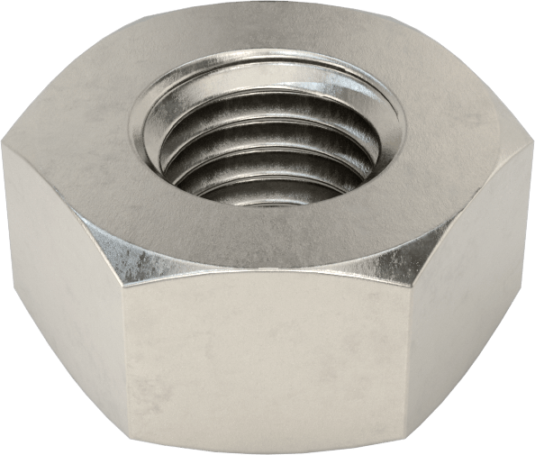 18-8 Paslanmaz Çelik Sol Dişli Altıgen Somun, 1/4"-28 Diş Boyutu