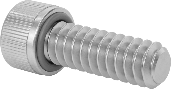 Sızdırmaz Soket Başlı Vida, 18-8 Paslanmaz Çelik, Viton® O-Ring ile, 4-40 Diş, 5/16" Uzunluk