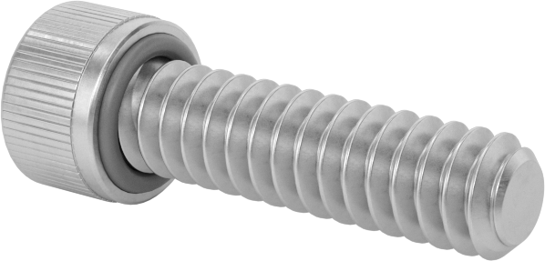Sızdırmaz Soket Başlı Vida, 18-8 Paslanmaz Çelik, Viton® O-Ring ile, 6-32 Diş, 1/2" Uzunluk