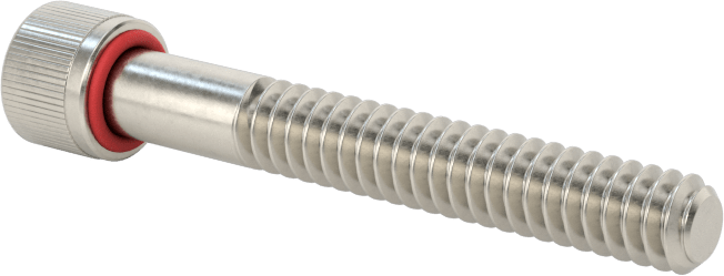 Sızdırmaz Soket Başlı Vida, 18-8 Paslanmaz Çelik, Viton® O-Ring ile, 6-32 Diş, 1" Uzunluk