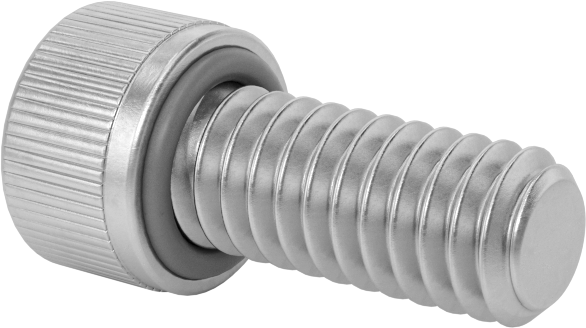 Sızdırmaz Soket Başlı Vida, 18-8 Paslanmaz Çelik, Viton® O-Ring ile, 8-32 Diş, 3/8" Uzunluk