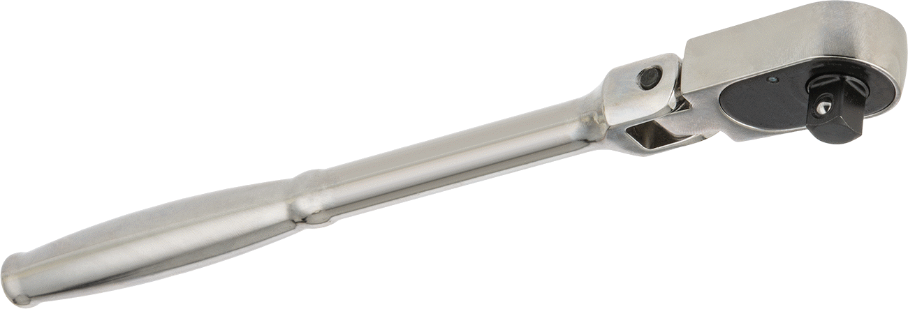 Sızdırmaz Esnek Başlı Cırcır Anahtarı, 3/8" Kare Tahrik, 9-3/4" Toplam Uzunluk