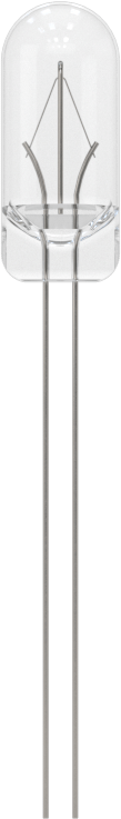 Minyatür Ampul, Tel Terminali Tabanı, Akkor, 2.5V, 0.5W