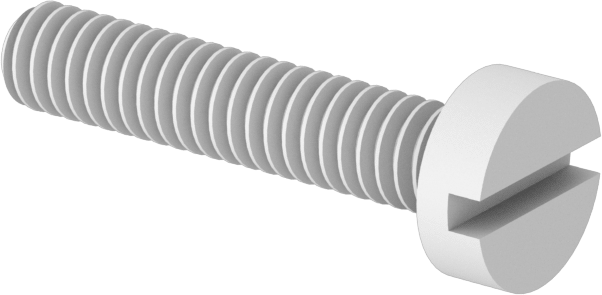 Dar Peynir Başlı Oluklu Vidalar, Plastik, M2 x 0,40 mm Diş, 10 mm Uzunluk