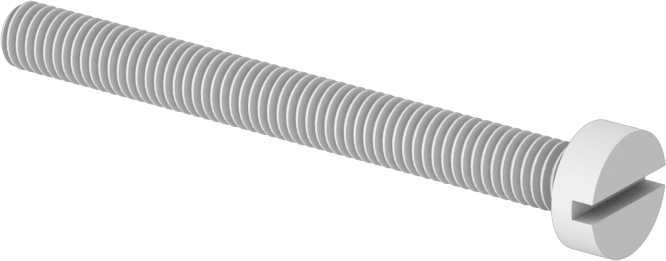 Dar Peynir Başlı Oluklu Vidalar, Plastik, M3 x 0,50 mm Diş, 30 mm Uzunluk