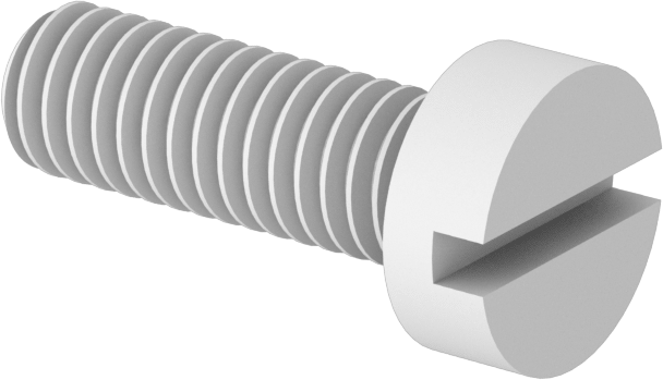 Dar Peynir Başlı Oluklu Vidalar, Plastik, M4 x 0,70 mm Diş, 12 mm Uzunluk