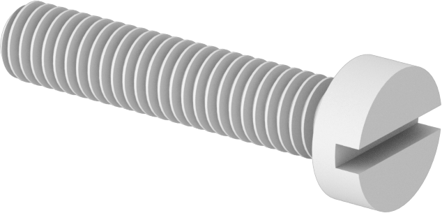 Dar Peynir Başlı Oluklu Vidalar, Plastik, M4 x 0,70 mm Diş, 20 mm Uzunluk