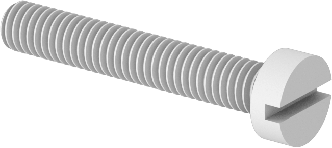Dar Peynir Başlı Oluklu Vidalar, Plastik, M4 x 0,70 mm Diş, 25 mm Uzunluk