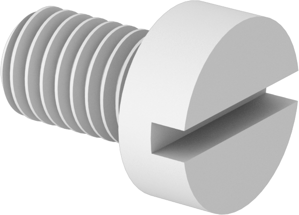Dar Peynir Başlı Oluklu Vidalar, Plastik, M5 x 0,80 mm Diş, 8 mm Uzunluk