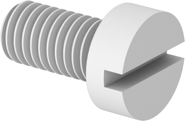 Dar Peynir Başlı Oluklu Vidalar, Plastik, M5 x 0,80 mm Diş, 10 mm Uzunluk