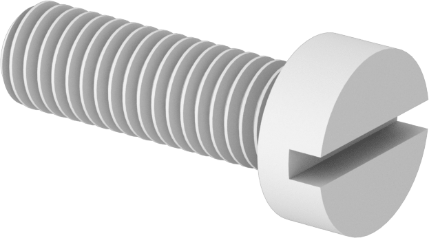 Dar Peynir Başlı Oluklu Vidalar, Plastik, M5 x 0,80 mm Diş, 16 mm Uzunluk