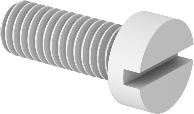 Dar Peynir Başlı Oluklu Vidalar, Plastik, M6 x 1,00 mm Diş, 16 mm Uzunluk