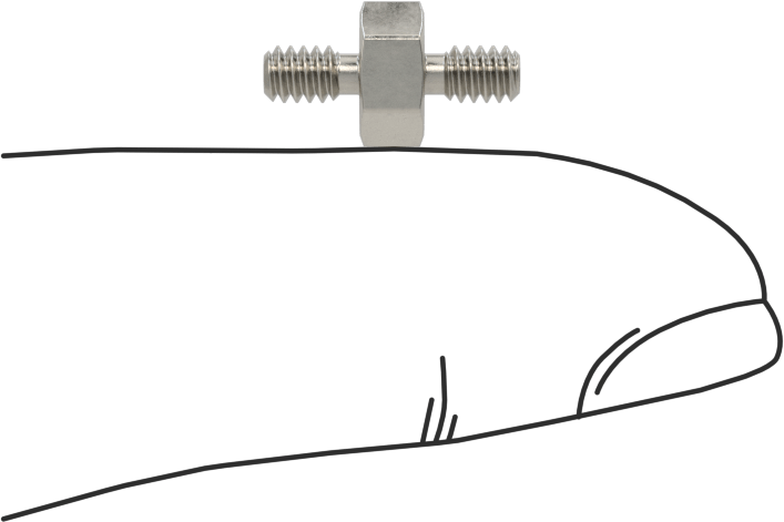 18-8 Paslanmaz Çelik Erkek Altıgen Dişli Adaptör, 1/4" OD, 1/8" Uzunluk, 4-40 Diş Boyutu