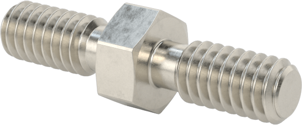18-8 Paslanmaz Çelik Erkek Altıgen Dişli Adaptör, 1/4" OD, 1/8" Uzunluk, 8-32 Diş Boyutu