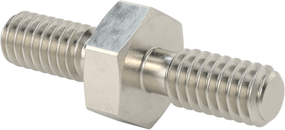 18-8 Paslanmaz Çelik Erkek Altıgen Dişli Adaptör, 5/16" OD, 1/8" Uzunluk, 8-32 Diş Boyutu