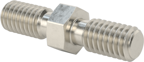 18-8 Paslanmaz Çelik Erkek Altıgen Dişli Adaptör, 1/4" OD, 1/8" Uzunluk, 10-32 Diş Boyutu