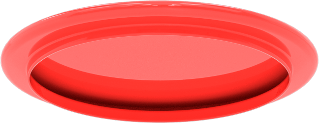 Kapak, 3-5/8" dış çaplı boru flanşı için, Kırmızı