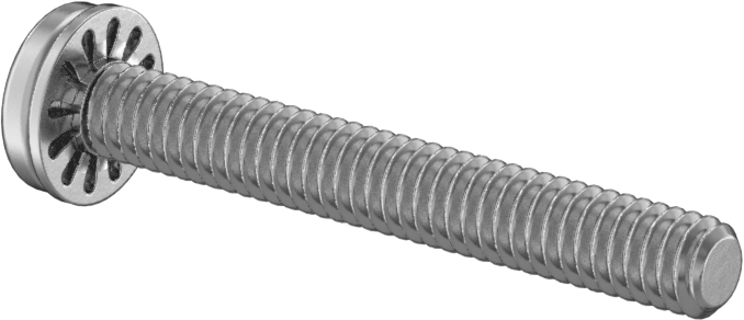 18-8 Paslanmaz Çelik Silindir Başlı Vida, İç Dişli Kilit Pul ile, 8-32 Diş Boyutu, 1-1/4" Uzunluk
