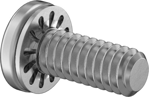 18-8 Paslanmaz Çelik Silindir Başlı Vida, İç Dişli Pullu, 1/4"-20 Diş Boyutu, 5/8" Uzunluk