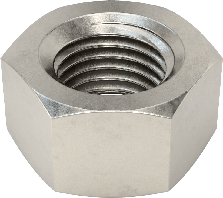 316 Paslanmaz Çelik Sol Dişli Altıgen Somun, Süper Korozyona Dayanıklı, 1-1/4"-7 Diş Boyutu
