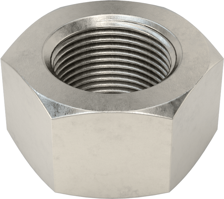 316 Paslanmaz Çelik Sol Dişli Altıgen Somun, Süper Korozyona Dayanıklı, 1-1/4"-12 Diş Boyutu