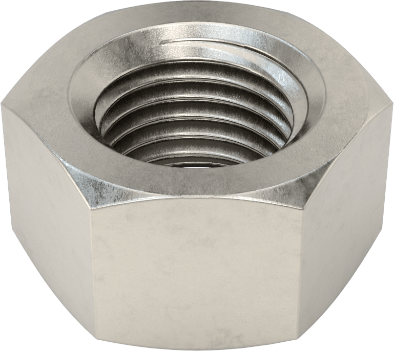 316 Paslanmaz Çelik Sol Dişli Altıgen Somun, Süper Korozyona Dayanıklı, 1-1/2"-6 Diş Boyutu