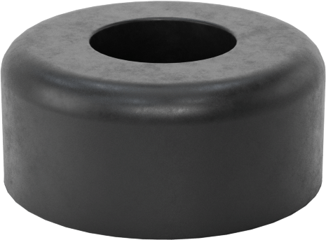 SBR Kauçuk Dişsiz Delikli Tampon, 5/8" OD, 9/32" Yükseklik, 5/32" Montaj Deliği Çapı, Durometre 70A