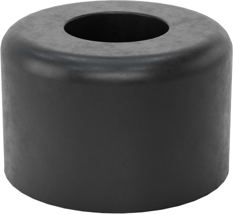 SBR Kauçuk Dişsiz Delikli Tampon, 5/8" OD, 13/32" Yükseklik, 5/32" Montaj Deliği Çapı, Durometre 70A
