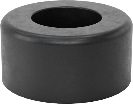 SBR Kauçuk Dişsiz Delikli Tampon, Pul ile, 1/2" OD, 1/4" Yükseklik, 17/64 inç Havşa, Durometre 70A