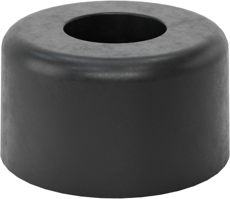 SBR Kauçuk Dişsiz Delikli Tampon, Güçlendirilmiş, 23/32" OD, 13/32" Yükseklik, 3/16" Hole, Durometre 70A