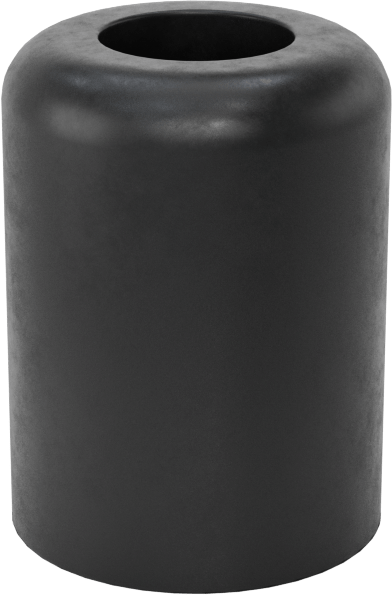 SBR Kauçuk Dişsiz Delikli Tampon, Güçlendirilmiş, 3/4" OD, 1" Yükseklik, 5/32" Delik Çapı, Durometre 70A