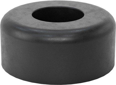 SBR Kauçuk Dişsiz Delikli Tampon, Güçlendirilmiş, 5/8" OD, 9/32" Yükseklik, 5/32" Delik Çapı, Durometre 70A