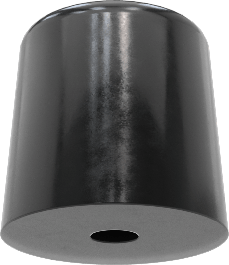 SBR Kauçuk Dişsiz Delikli Tampon, Güçlendirilmiş, 51/64" OD, 25/32 inç Yükseklik, 11/64" Hole, Durometre 70A