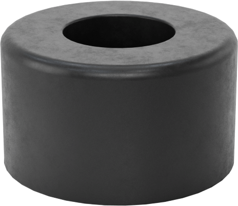 SBR Kauçuk Dişsiz Delikli Tampon, Güçlendirilmiş, 19/32" OD, 11/32" Yükseklik, 5/32" Hole, Durometre 70A