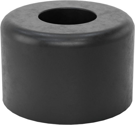 SBR Kauçuk Dişsiz Delikli Tampon, Güçlendirilmiş, 23/32" OD, 15/32" Yükseklik, 11/64" Hole, Durometre 70A