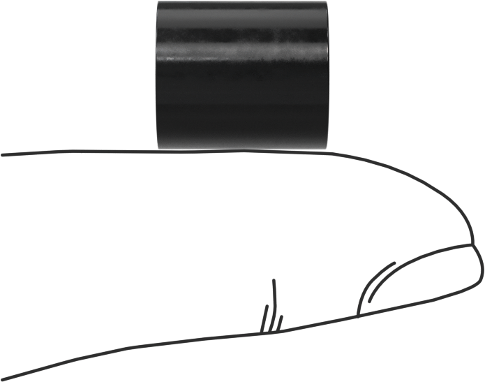 SBR Kauçuk Dişsiz Delikli Tampon, Güçlendirilmiş, 15/32" OD, 17/32" Yükseklik, 9/64" Hole, Durometre 70A