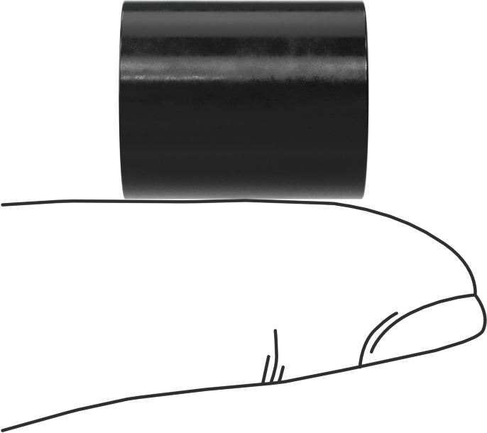 SBR Kauçuk Dişsiz Delikli Tampon, Güçlendirilmiş, 5/8" OD, 3/4" Yükseklik, 11/64" Hole, Durometre 70A, Yuvarlak