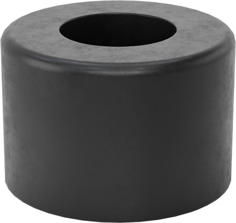 SBR Kauçuk Dişsiz Delikli Tampon, 3/4" OD, 1/2" Yükseklik, 9/64" Montaj Deliği Çapı, Durometre 40A
