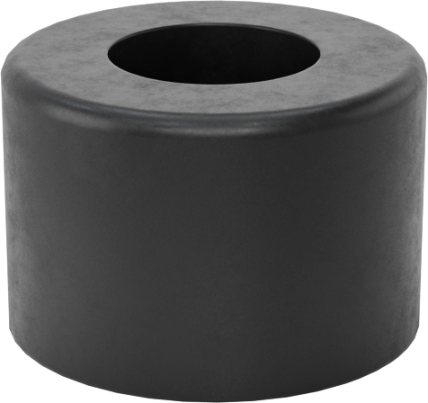 SBR Kauçuk Dişsiz Delikli Tampon, 3/4" OD, 1/2" Yükseklik, 1/64" Montaj Deliği Çapı, Durometre 40A